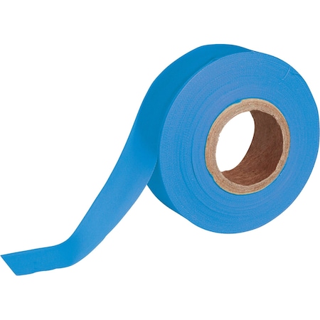 Brady Flagging Tape, Plastic, Fluorescent Blue, 1.188in x 150ft, 150PK 58351