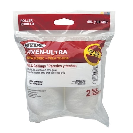 Hyde Roller Cover, 3/8 in Thick Nap, 4 in L, Woven Cover 47337