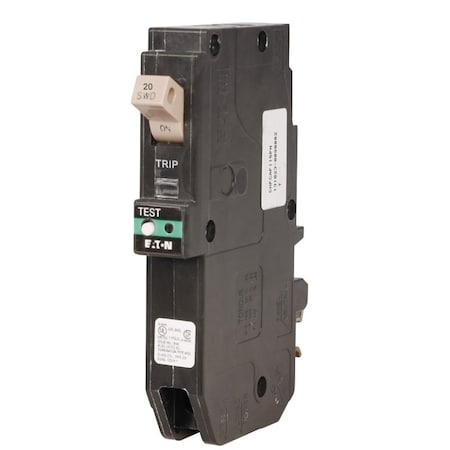 Eaton Wiring Devices Circuit Breaker, AFCI, CH, 20 A, 1-Pole, 120/240 VAC, Plug CHFP120AF