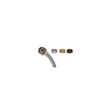 Fluidmaster Water Supply Connector, 1/2 in, FIP, Polymer/Stainless Steel B4F16U