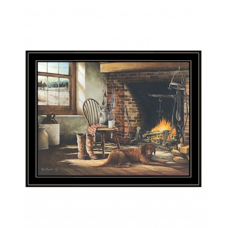 Homeroots His Morning Coffee 2 Black Framed Print Wall Art 407411