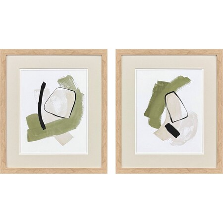 Set Of Two Sage Treasures I Brown Framed Wall Art, 2PK