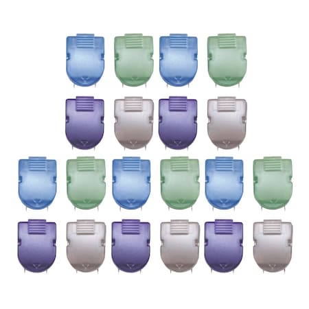 Advantus Wall Clips For Fabric Panels, Metallic Colors, 40 Sheet Capacity, 20PK 75338