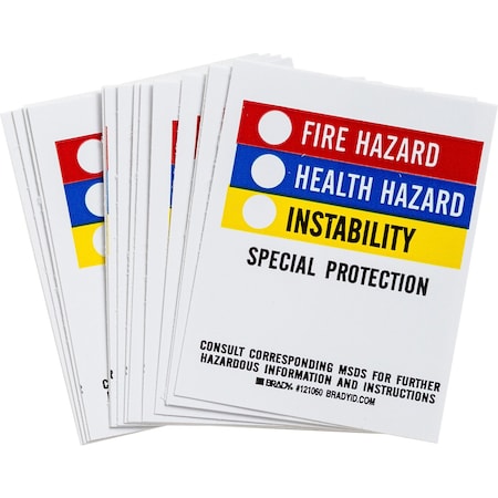 Brady Blank Write-On Container Label, 1.5in H x 2in W x 0.004in D, Vinyl, 50PK 121060