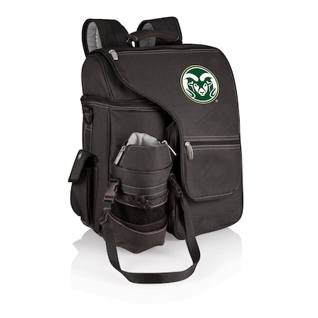 Picnic Time Family Of Brands NCAA Colorado State Rams Turismo Backpack Cooler with Water Bottle CarrierBlack 641-00-175-134-0
