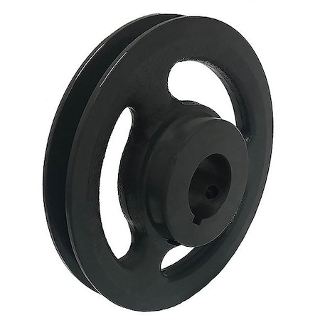 Zoro Select V-Belt Pulley, Cast Iron, Fixed AK23x1