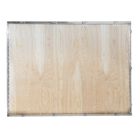 Zoro Select 11 1/3 in x 11 1/3 in x 11 1/2 in Shipping Crate, Brown, Steel, Plywood BNS3