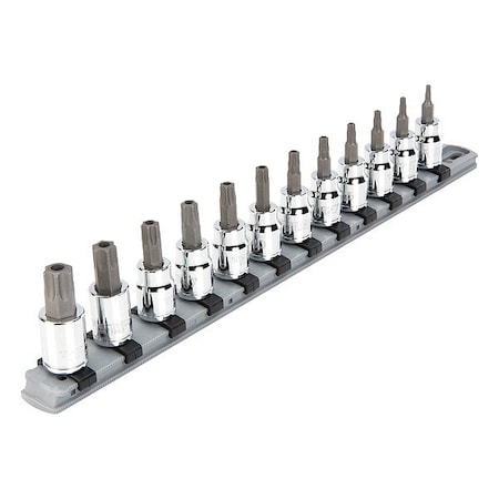 Tekton Socket Set, Steel, 13 1/4 in L SHB91104