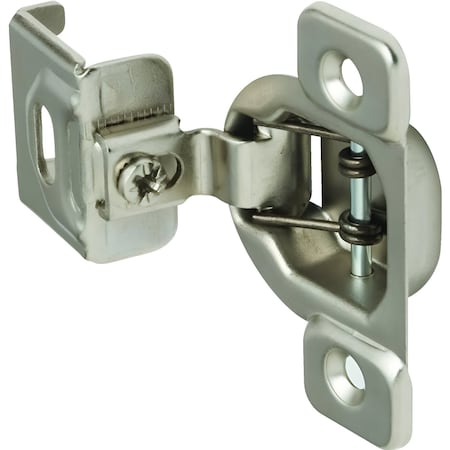 Sapphire 1-1/4 in. Partial Overlay Self-Closing Concealed No Radius Cabinet Hinge in Satin Nickel - Pack of 2 SP-804433