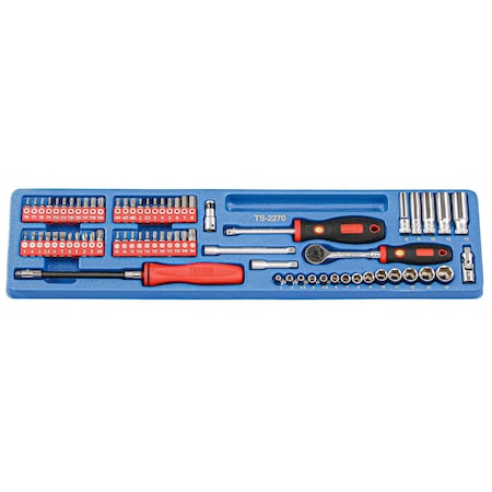 Genius Tools 70PC 1/4in Dr. Metric Hand socket & Bits set(MS-142TS) TS-2270