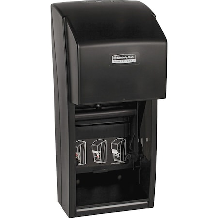 Scott Vertical Single Roll Toilet Paper Dispenser (09021), Black, 6.0" x 13.6" x 6.6" (Qty 1) 09021