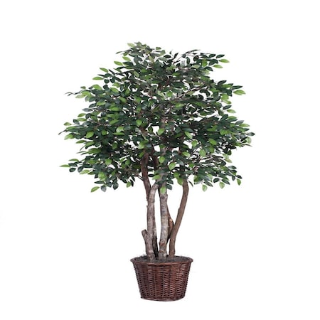 Vickerman 6 ft. Mini Ficus Executive Silk Tree - Green TEX4260