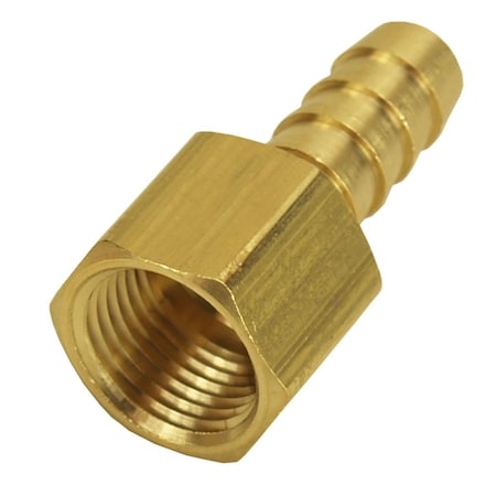 Derale 98105 Straight Hose Barb Fitting, 0.37 in. NPT Female x 0.37 in. Barb DER98105