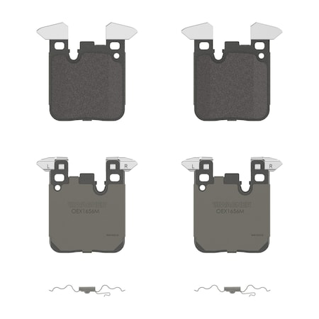 Wagner Brake OEX Rear Disc Brake Pad Set Premium Semi - Met, OEX1656M