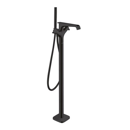 Axor Citterio E Thermostatic Freestanding Tub Filler Trim with 1.75 GPM Handshower in Matte Black 36418671