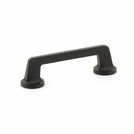 Schaub 4in Center to Center Northport Flat Cabinet Pull Matte Black Finish 201-MB