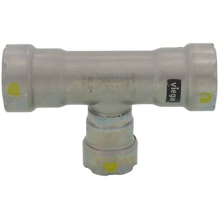 Viega MegaPressG tee P1 0.75 P2 0.75 P3 0.5 carbon steel zinc-nickel coating 25331