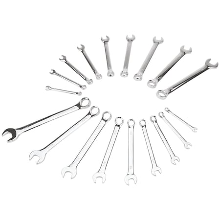 Performance Tool 18-Piece SAE and Metric Combination Wrench Set W1077
