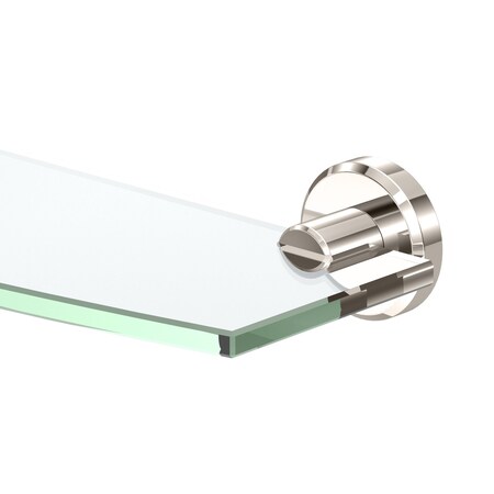 Gatco Locke Glass Shelf, Polished Nickel 5476