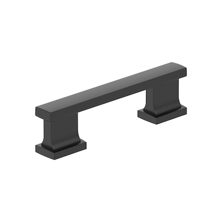 Amerock Triomphe 3 inch (76mm) Center-to-Center Matte Black Cabinet Pull, 25PK 25VMP37090MB