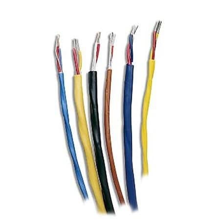 Omega T/C Extension Wire, Twisted, Shielded, Type K, 1000 ' Cable, 20 AWG, FEP, Stranded, 0 degC to 200 d EXFF-K-20S-TWSH-1000