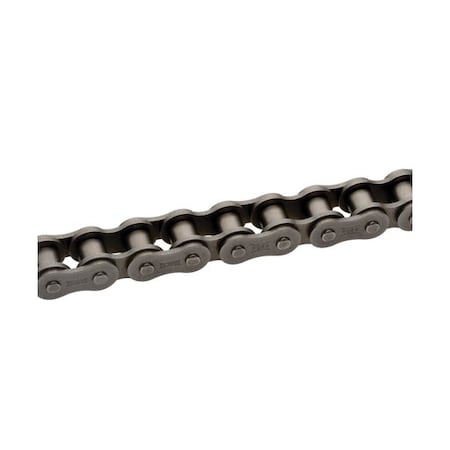 Tsubaki Chain, 10 ft OAL, 1/2 in Pitch, 0.306 in Dia x 0.134 in W Roller, Carbon Steel 43RB