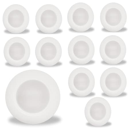 Bulbrite 14WLED 7 ROUND DISC LIGHT 3000K WHITE ALUMINUM, PIGTAIL, 12PK 862899