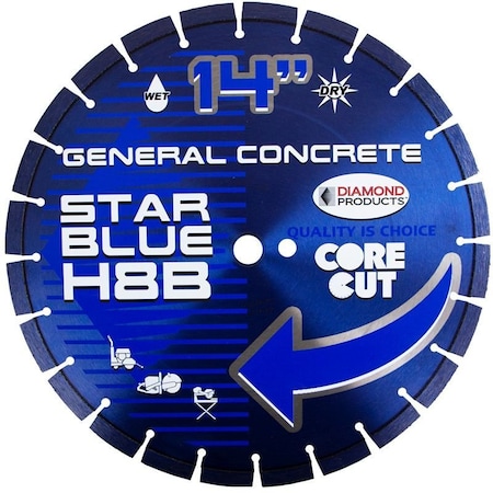 Diamond Star Blue High Speed Blade 14" X .125 X UNIV Universal Arbor H8B 85261