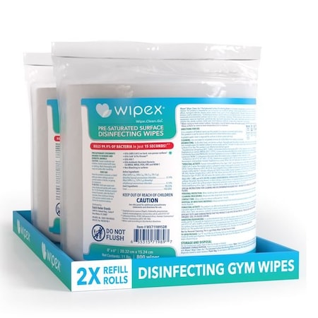 Wipex EPA-Registered Disinfecting Wipes 800ct Bulk Refill Rolls, 1600 Antibacterial Cleaning Wipes, 2PK WX71989SDR-2