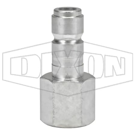 Dixon J Series Tru-Flate Automotive Female Quick Disconnect Pneumatic Plug, 1/2-14 Nominal, 500 psi Pressu J4F4