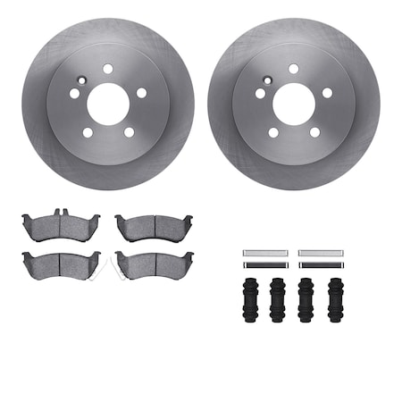 Dynamic Friction Co DFC Rotors with EURO 5000 Ceramic Brake Pads includes Hardware 6612-63384