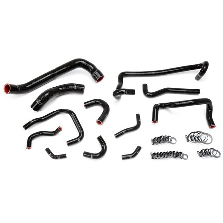 Hps Performance Silicone Radiator and Heater Coolant Hose Kit Nissan, Black 57-1782-BLK