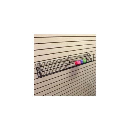 Specialty Store Services Slatwall Shelf 3 In. Wide X 24 In. Long, Black 3608BK