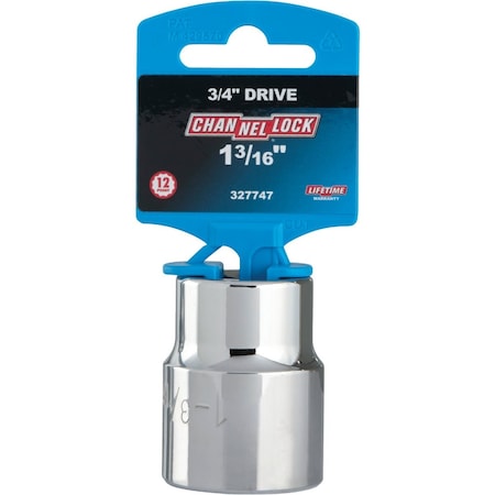 Channellock 3/4'' Drive 1-3/16'' 12-Point Shallow Standard Socket 327747