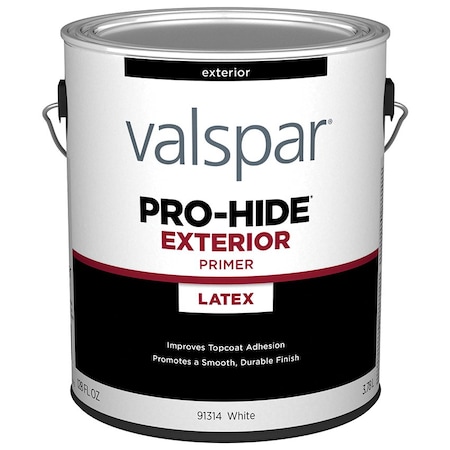 Valspar 1 Gal 91314 White Pro-Hide Exterior Latex Primer 91117