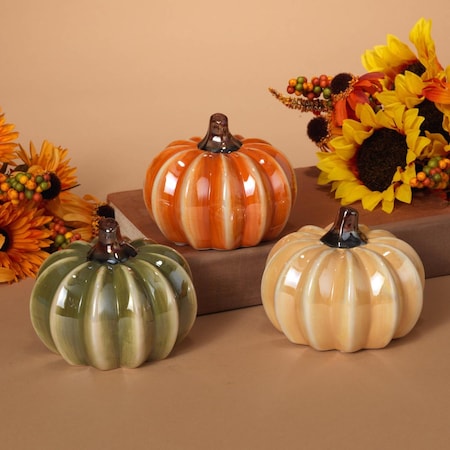 Gerson 4 in. Harvest Pumpkin Fall Decor 2274990