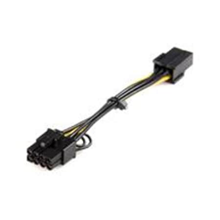 Dynamicfunction PCI Express 6- Pin to 8- Pin Power Adapter Cable - Yellow - 6.1 in. 155 mm DY3332472