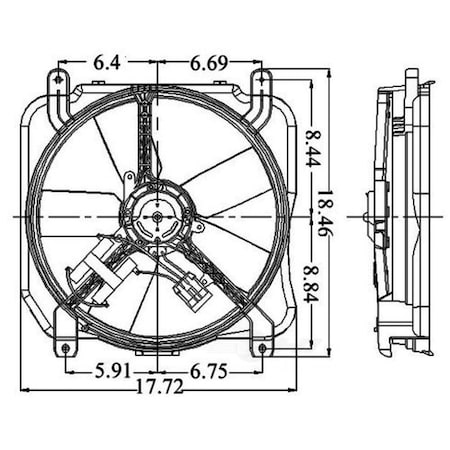 Global Parts Distributors Electric Cooling Fan Assembly 2811260