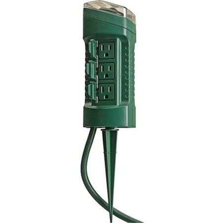 Southwire Power Stake, 15 A, 125 V, 1875 W, 6 -Outlet, Green 13547