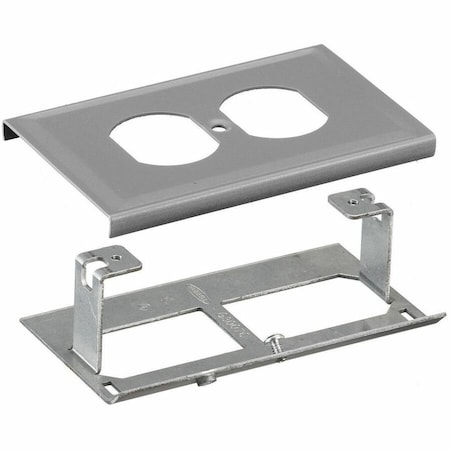 Hubbell Wiring Device-Kellems Single Receptacle Cover, Gray HBL3043BEGY