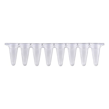 Zoro Select PCR Strip, 0.77 in Dia, Colorless, PK120 P3801-QF