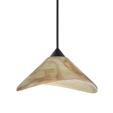 Besa Lighting Besa Hoppi Pendant, Mocha, Black Finish, 1x 50W MAX GY6.35 Base 1XT-191383-BK
