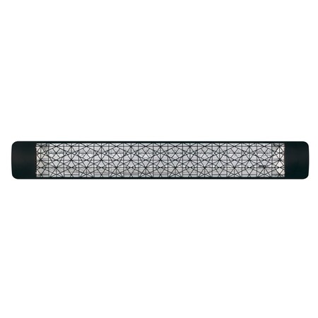 Eurofase 304 SS 61in Single Element 3000W 480V Heater, Black, Astra Decor Plate EF30480B4