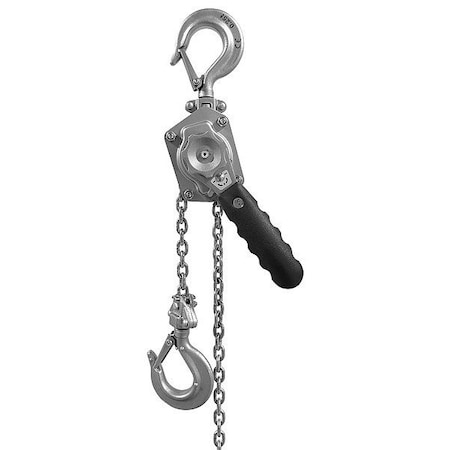 Oz Lifting Products Lever Chain Hoist, 15 ft Chain L, Silver OZSS025-15LH