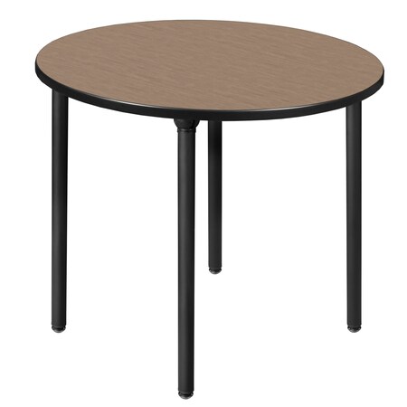 Regency Round Kee Medium Breakroom Table, 36 in W, 36 in L, Noble Oak TBF36RNDNOBK