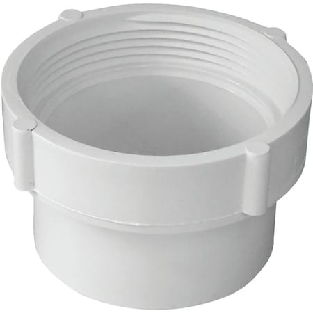 Canplas Cleanout Body, 6 in, FNPT x Spigot, PVC, White 414236BC