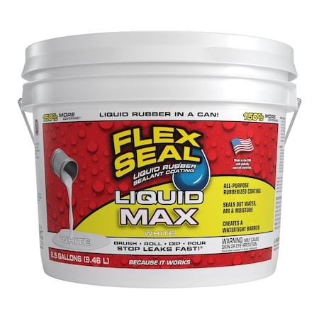 Flex Seal Liquid Max White 2.5 Gallon LFSMAXWHT02