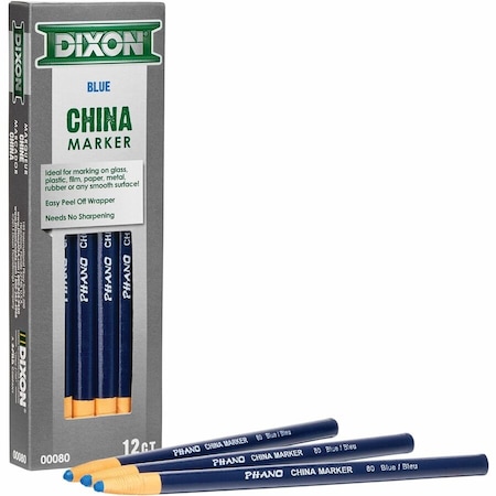 Dixon Ticonderoga Phano China Markers, Blue, PK24, 24PK 00080