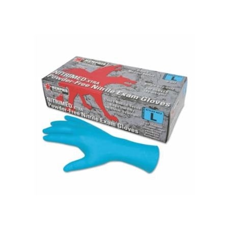 Mcr Safety NitriMed, Disposable Gloves, Powder Free, Textured, 6 mil, Medium, Blue, 100PK 127-6012M