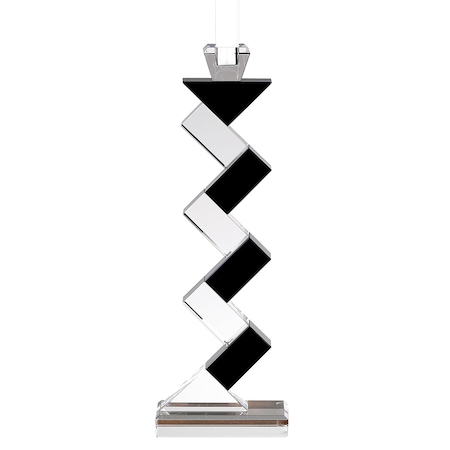 Homeroots Black Crystal Geometric Tabletop Pillar Candle Holders 376173